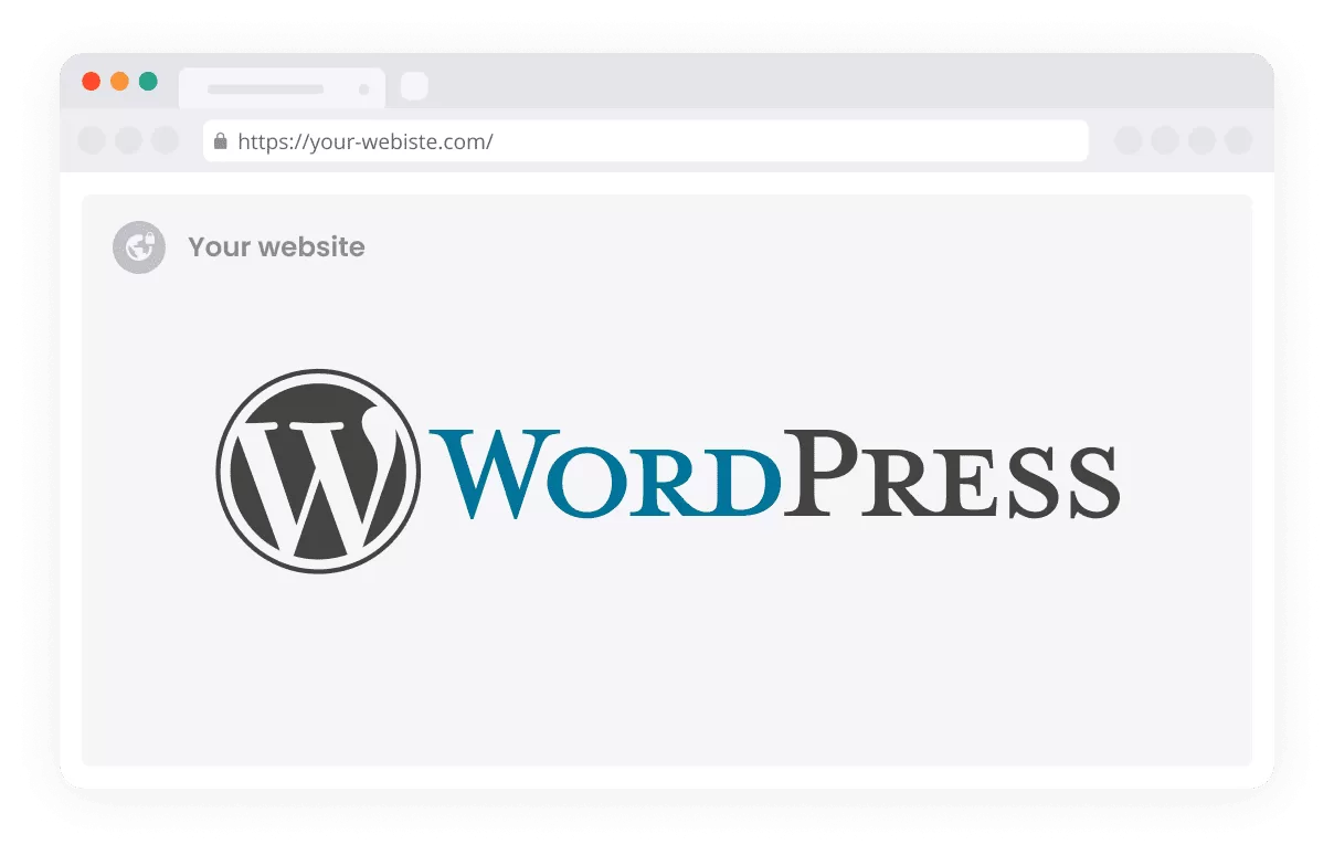 A mockup of WordPress website.