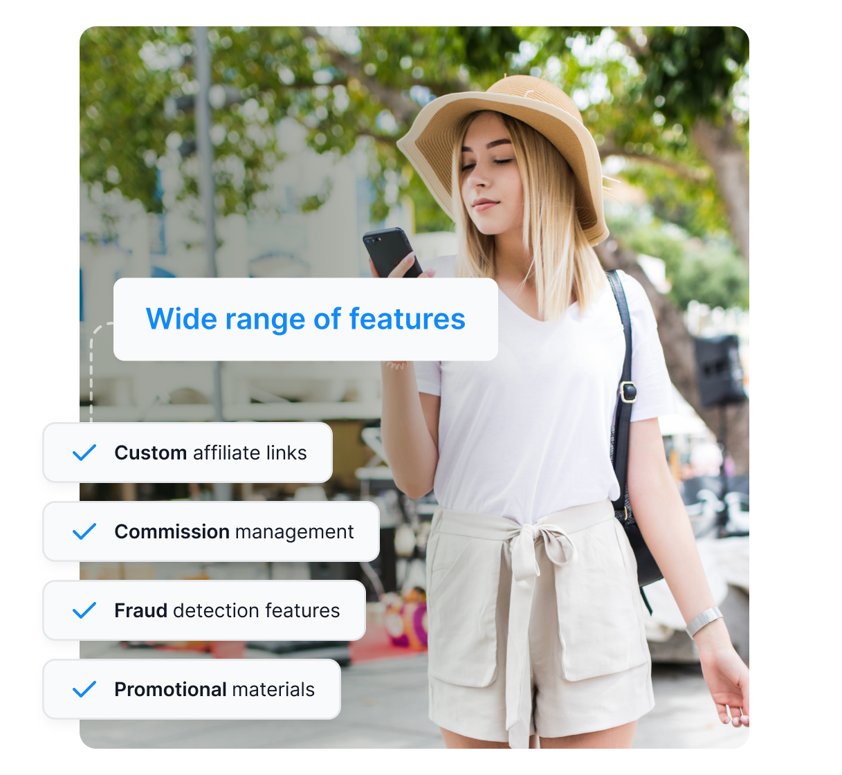 A diagram showing how an affiliate tracking software works.